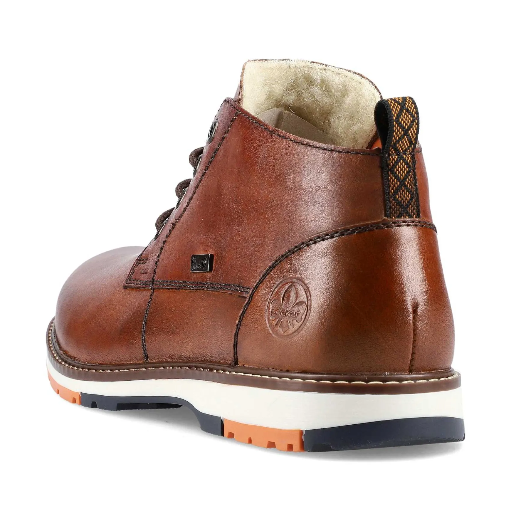 Rieker Men'S Lace-Up Shoes Caramel Brown