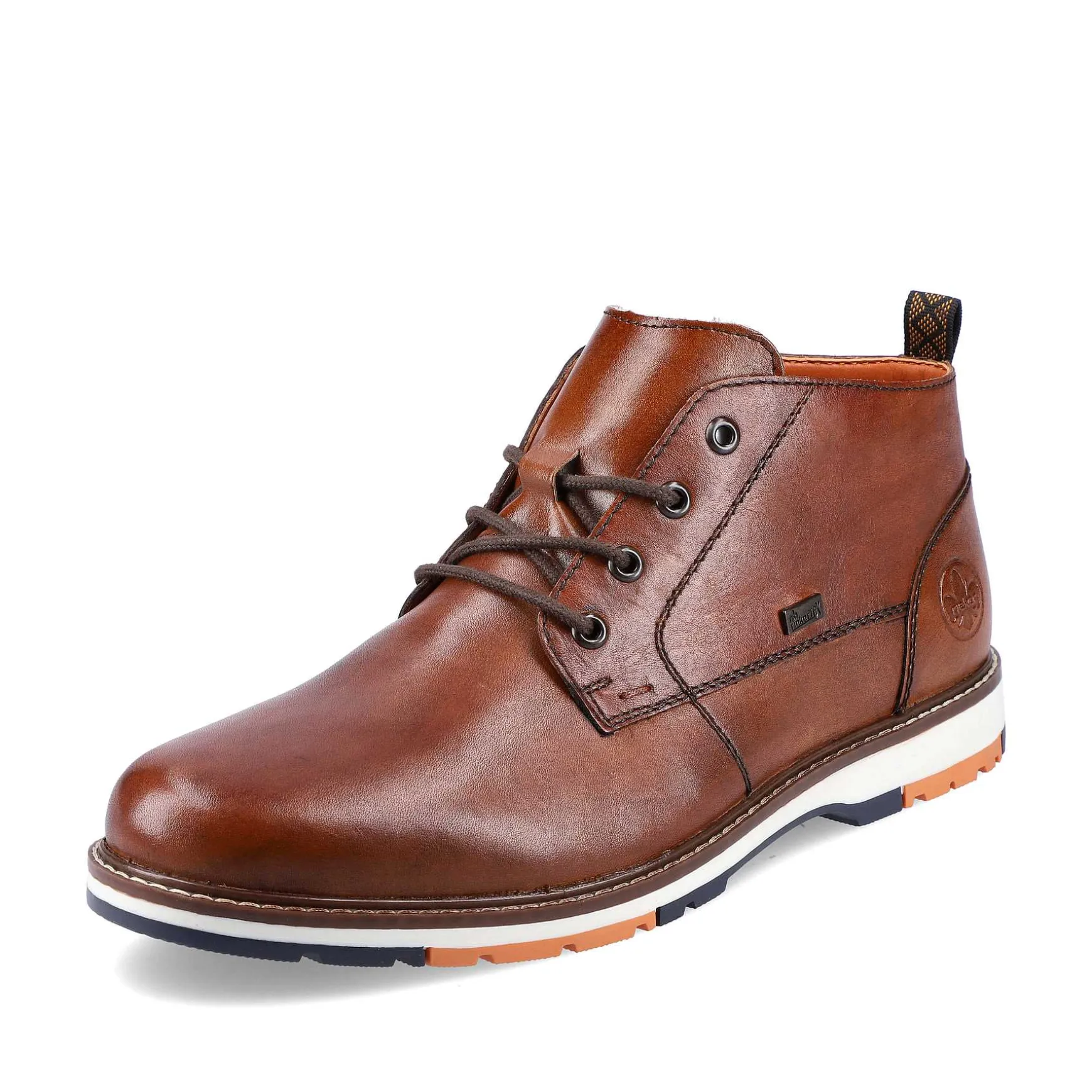 Rieker Men'S Lace-Up Shoes Caramel Brown