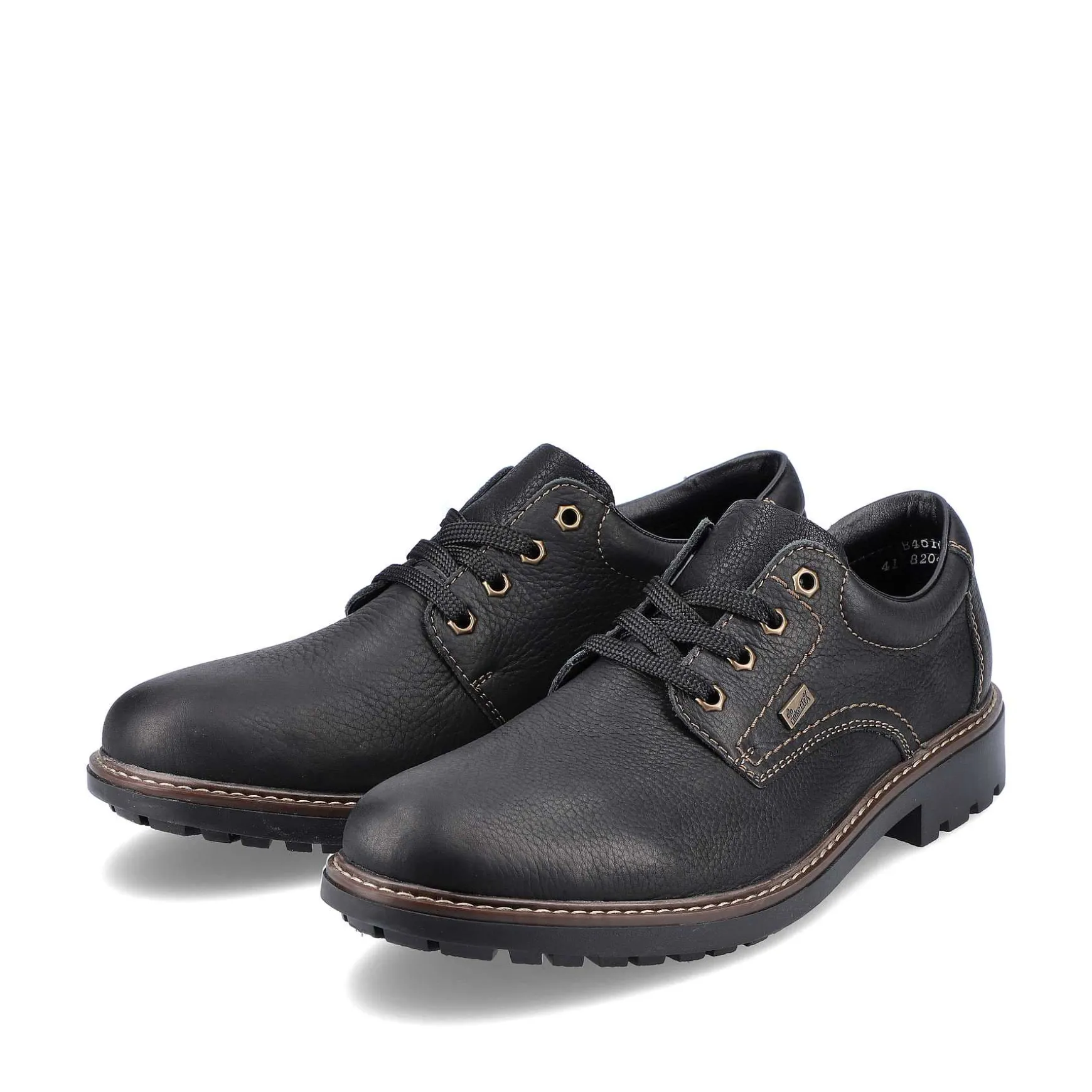 Rieker Men'S Lace-Up Shoes Jet Black