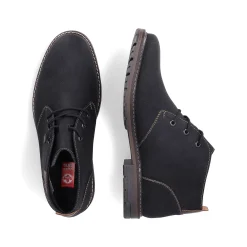 Rieker Men'S Lace-Up Shoes Asphalt Black