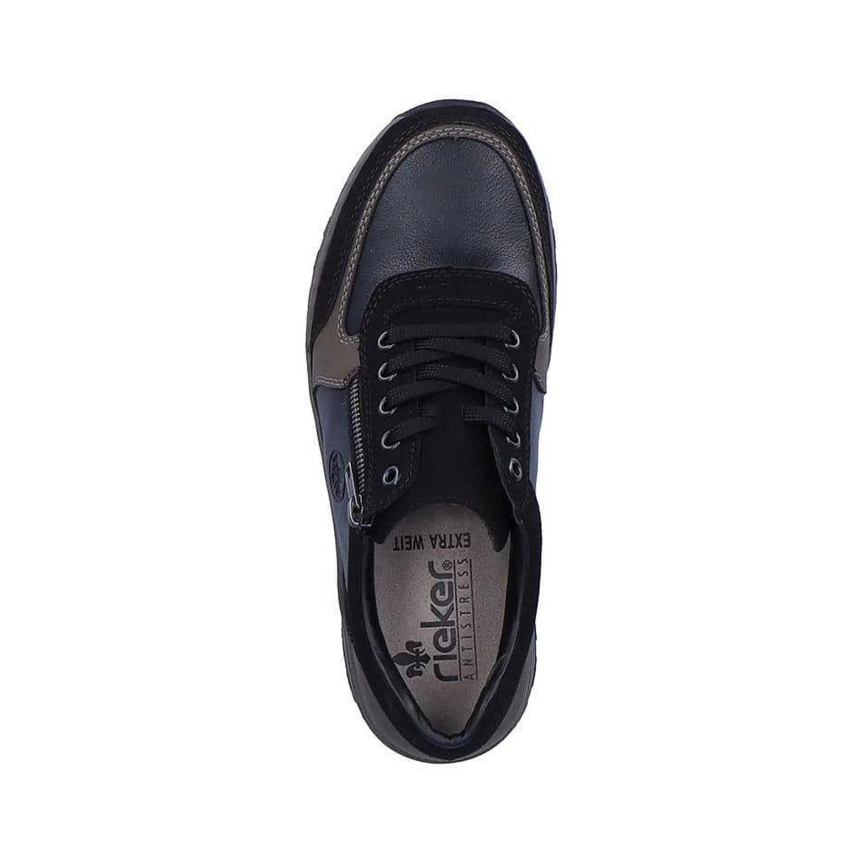 Rieker Men'S Lace-Up Shoes Asphalt Black