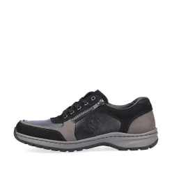 Rieker Men'S Lace-Up Shoes Asphalt Black