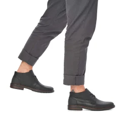 Rieker Men'S Lace-Up Shoes Jet Black