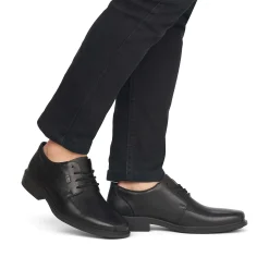 Rieker Men'S Lace-Up Shoes Midnight Black