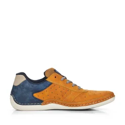 Rieker Men'S Lace-Up Shoes Golden Yellow-Royal Blue