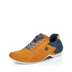 Rieker Men'S Lace-Up Shoes Golden Yellow-Royal Blue