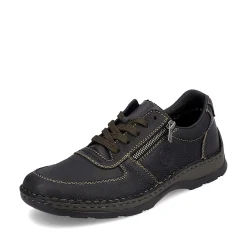 Rieker Men'S Lace-Up Shoes Asphalt Black