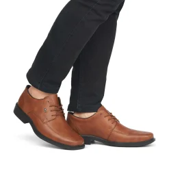 Rieker Men'S Lace-Up Shoes Nougat Brown