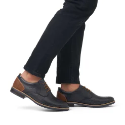 Rieker Men'S Lace-Up Shoes Navy Blue