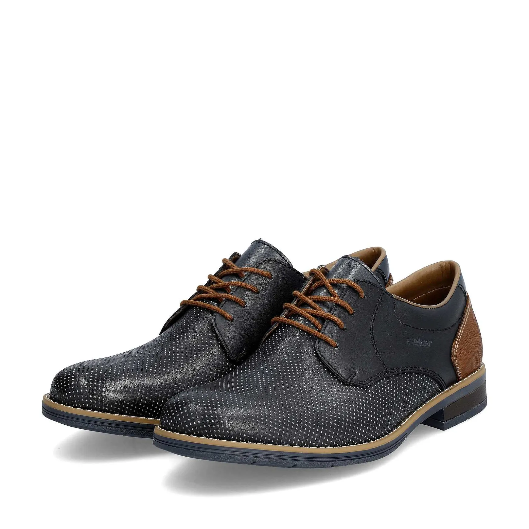Rieker Men'S Lace-Up Shoes Navy Blue