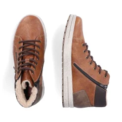 Rieker Men'S Lace-Up Shoes Caramel Brown