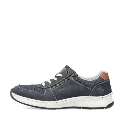 Rieker Men'S Lace-Up Shoes Ocean Blue