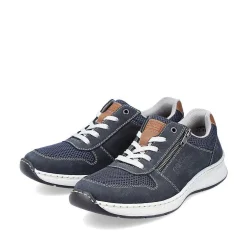 Rieker Men'S Lace-Up Shoes Ocean Blue