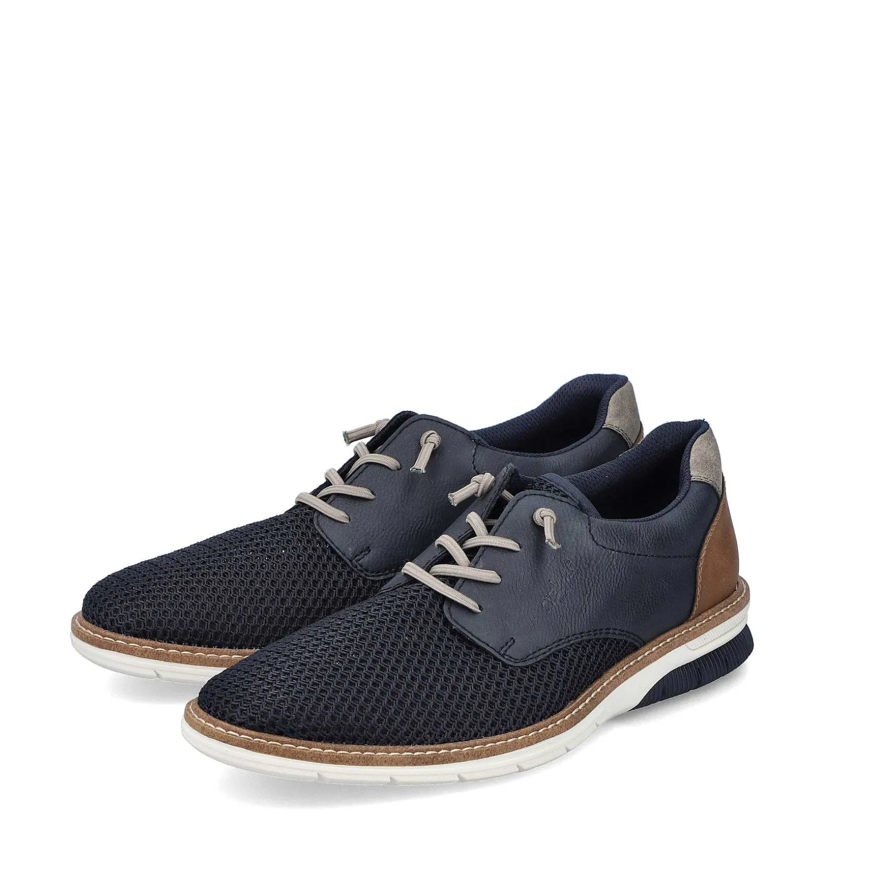 Rieker Men'S Lace-Up Shoes, Slate Blue