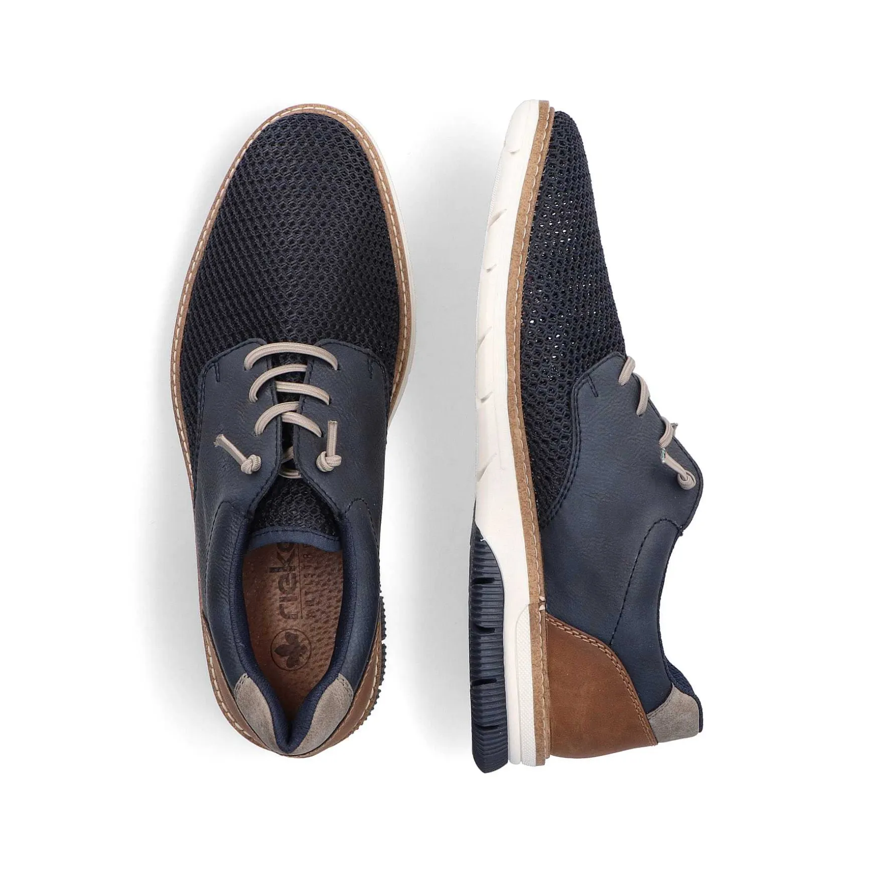 Rieker Men'S Lace-Up Shoes, Slate Blue