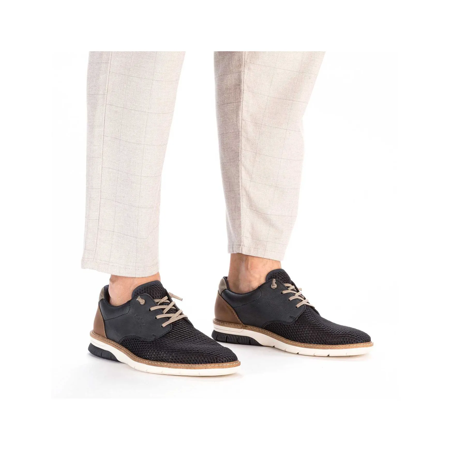 Rieker Men'S Lace-Up Shoes, Slate Blue