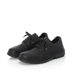 Rieker Men'S Lace-Up Shoes Jet Black