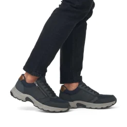 Rieker Men'S Lace-Up Shoes Steel Blue