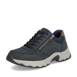 Rieker Men'S Lace-Up Shoes Steel Blue