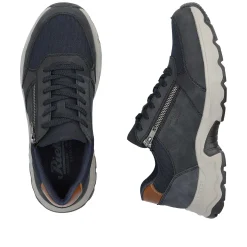 Rieker Men'S Lace-Up Shoes Steel Blue
