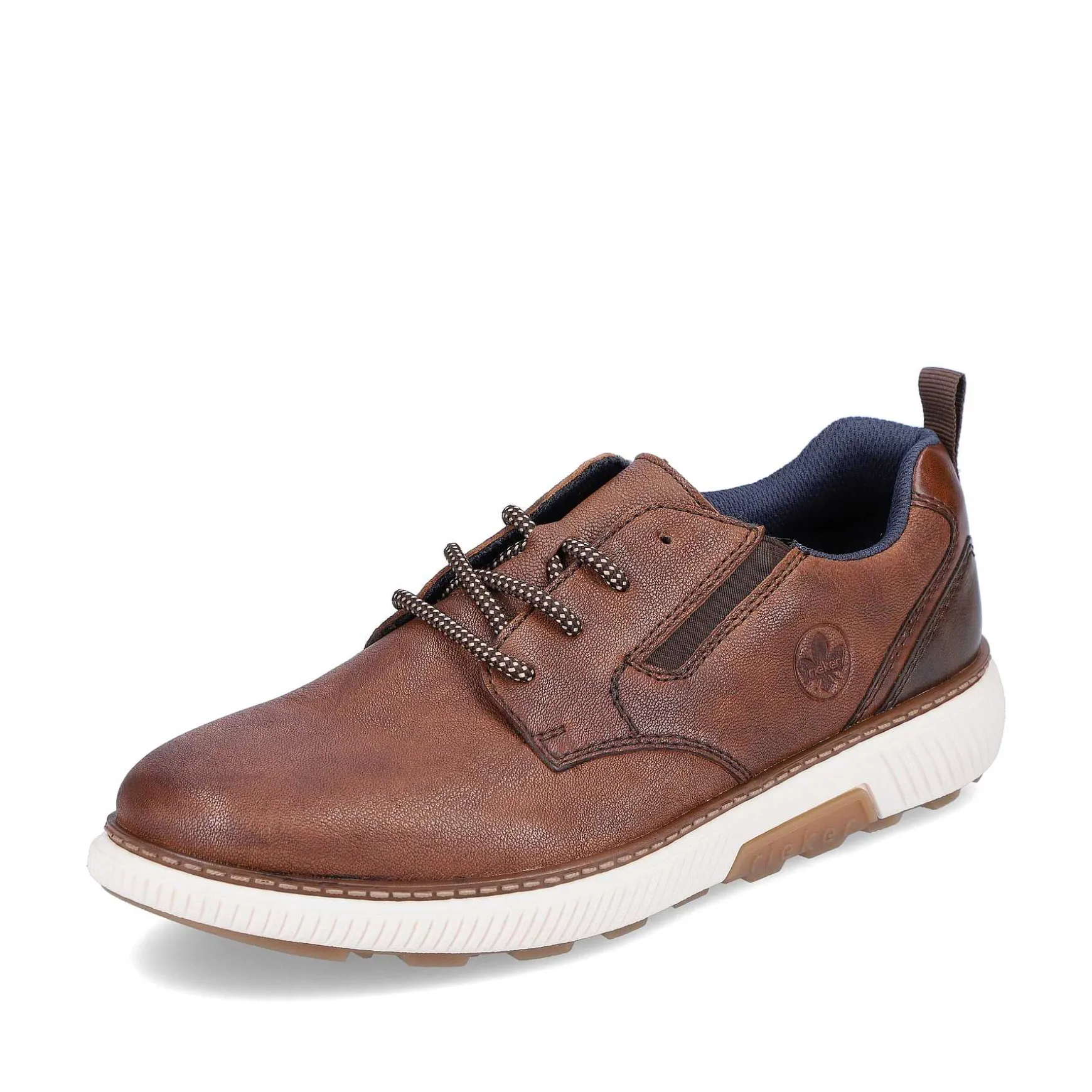 Rieker Men'S Lace-Up Shoes Chestnut Brown