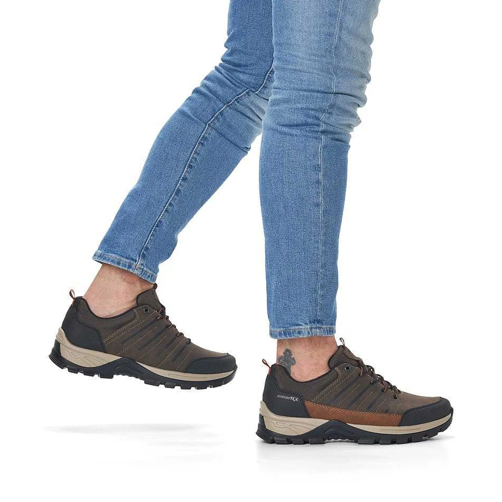 Rieker Men'S Lace-Up Shoes Chestnut Brown