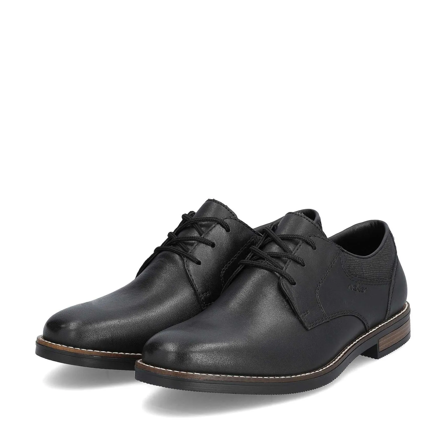 Rieker Men'S Lace-Up Shoes Night Black
