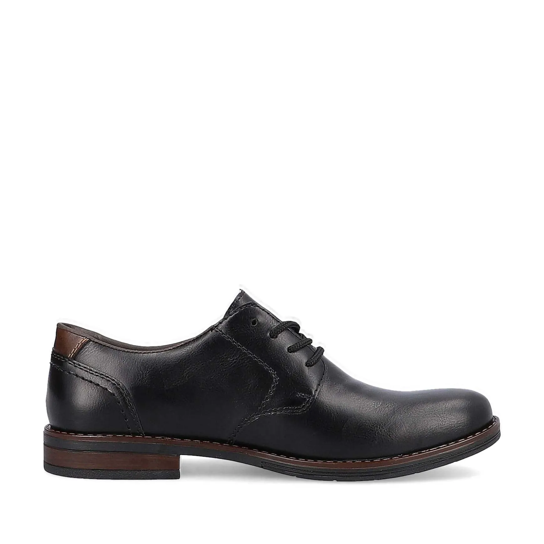 Rieker Men'S Lace-Up Shoes Midnight Black