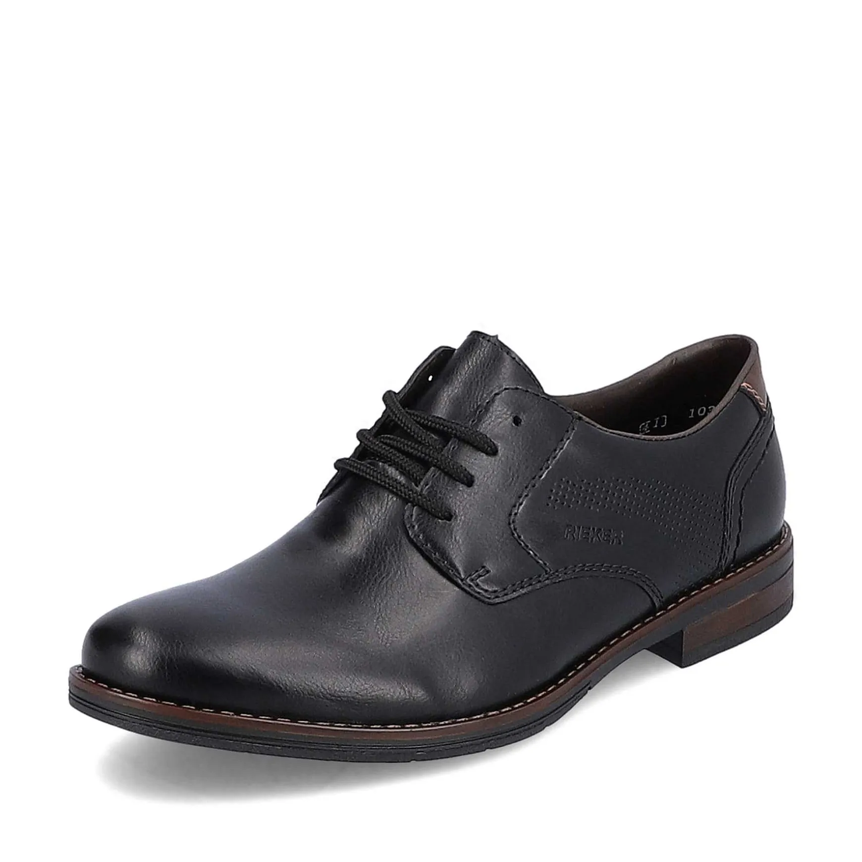 Rieker Men'S Lace-Up Shoes Midnight Black
