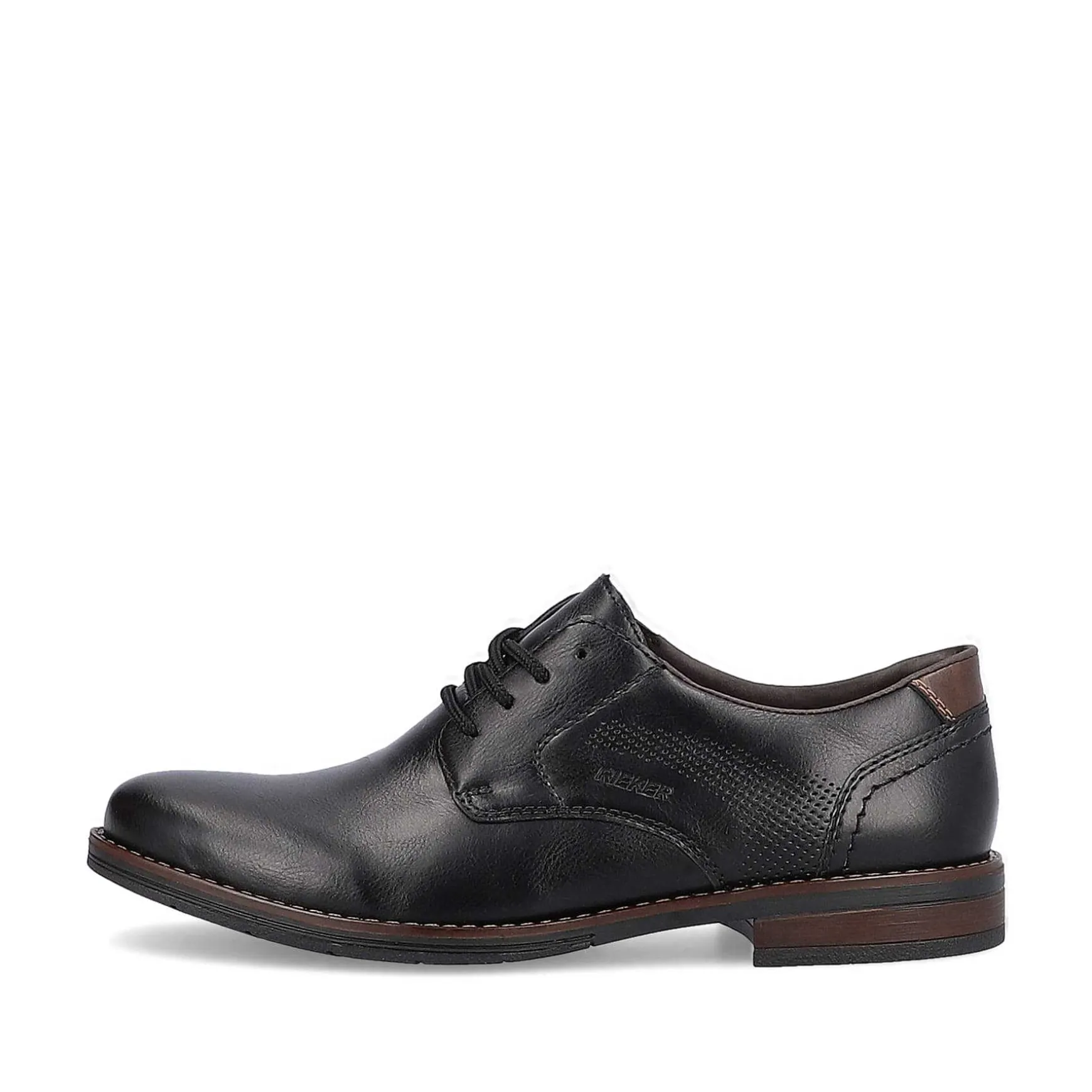 Rieker Men'S Lace-Up Shoes Midnight Black