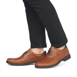 Rieker Men'S Lace-Up Shoes Nougat Brown