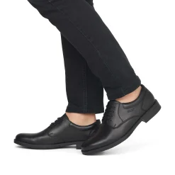 Rieker Men'S Lace-Up Shoes Midnight Black