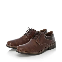 Rieker Men'S Lace-Up Shoes Nougat Brown