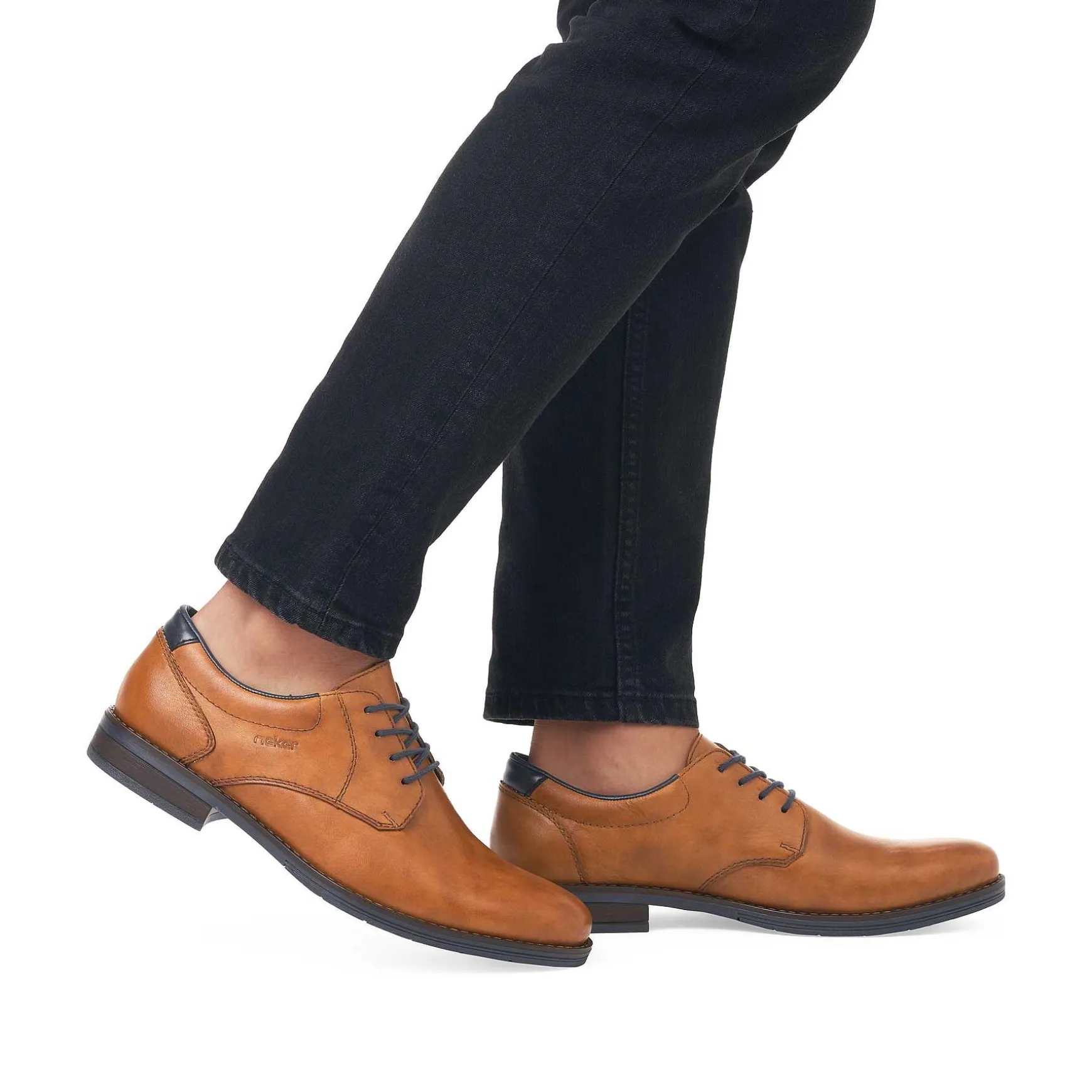 Rieker Men'S Lace-Up Shoes Wood Brown