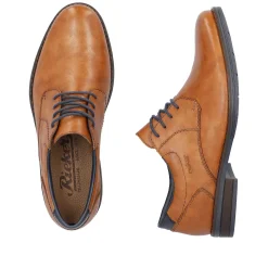 Rieker Men'S Lace-Up Shoes Wood Brown