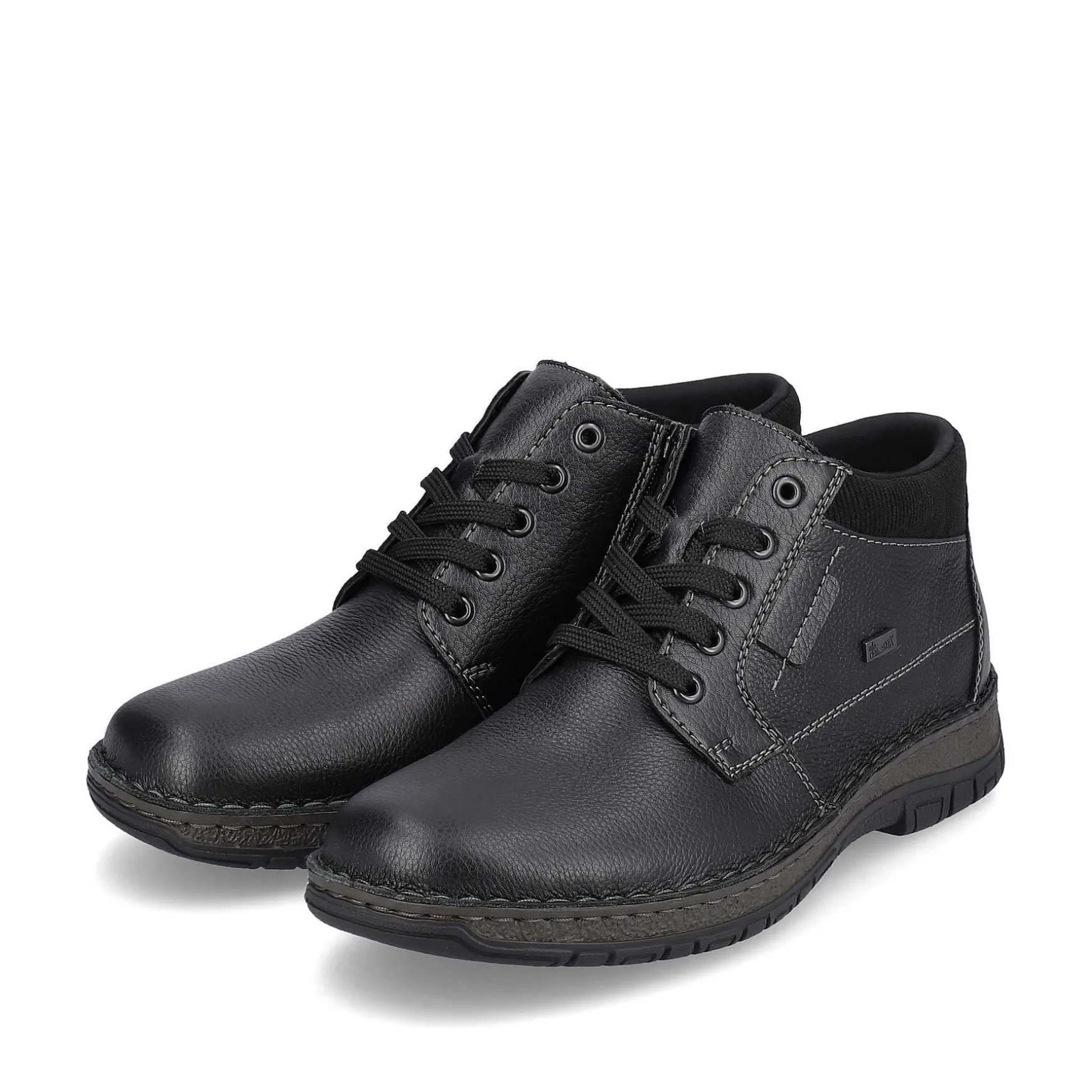 Rieker Men'S Lace-Up Shoes Graphite Black