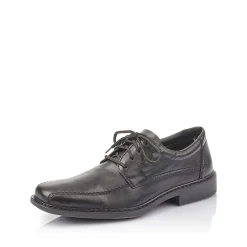 Rieker Men'S Lace-Up Shoes Glossy Black