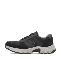 Rieker Men'S Lace-Up Shoes Asphalt Black