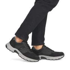 Rieker Men'S Lace-Up Shoes Asphalt Black