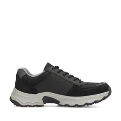 Rieker Men'S Lace-Up Shoes Asphalt Black