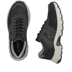 Rieker Men'S Lace-Up Shoes Asphalt Black