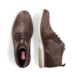 Rieker Men'S Lace-Up Shoes Grey-Brown