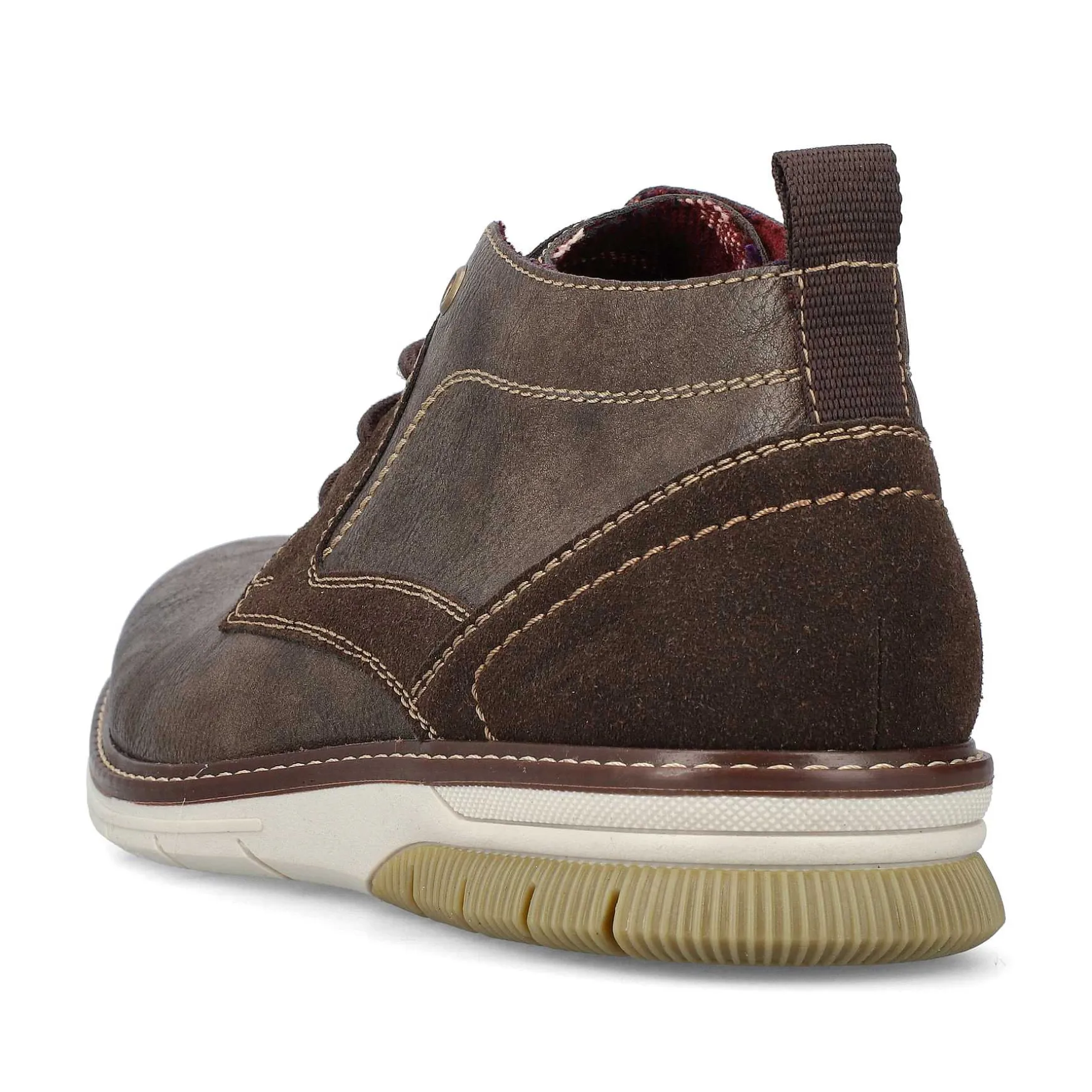 Rieker Men'S Lace-Up Shoes Grey-Brown