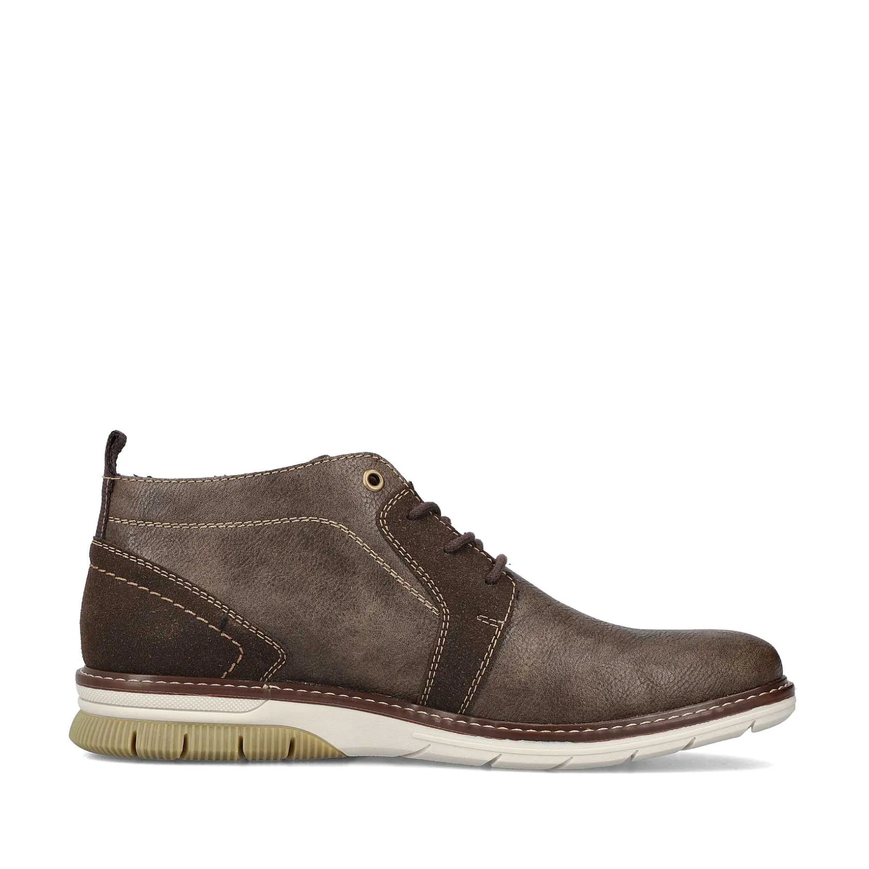 Rieker Men'S Lace-Up Shoes Grey-Brown