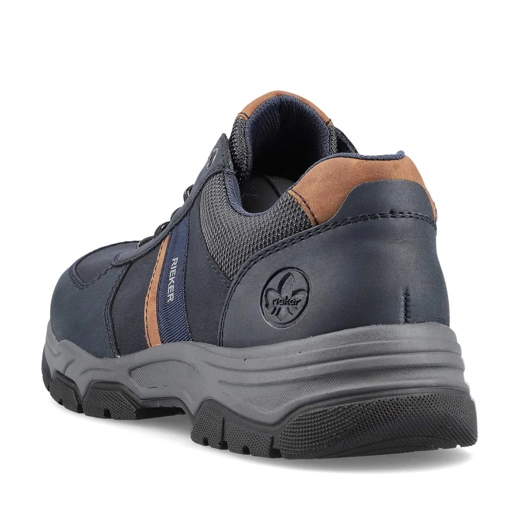 Rieker Men'S Lace-Up Shoes Blue-Brown