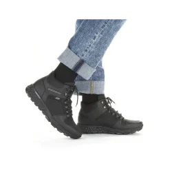 Rieker Men'S Lace-Up Shoes Jet Black