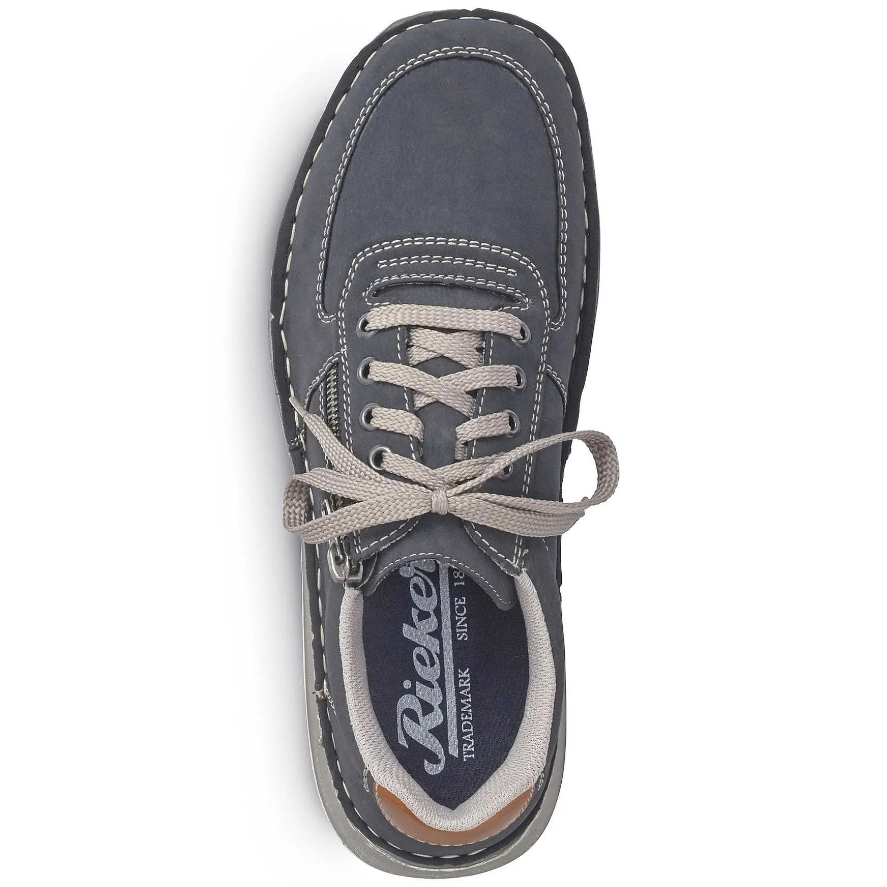 Rieker Men'S Lace-Up Shoes Ocean Blue-Gray