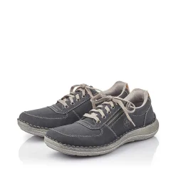 Rieker Men'S Lace-Up Shoes Ocean Blue-Gray