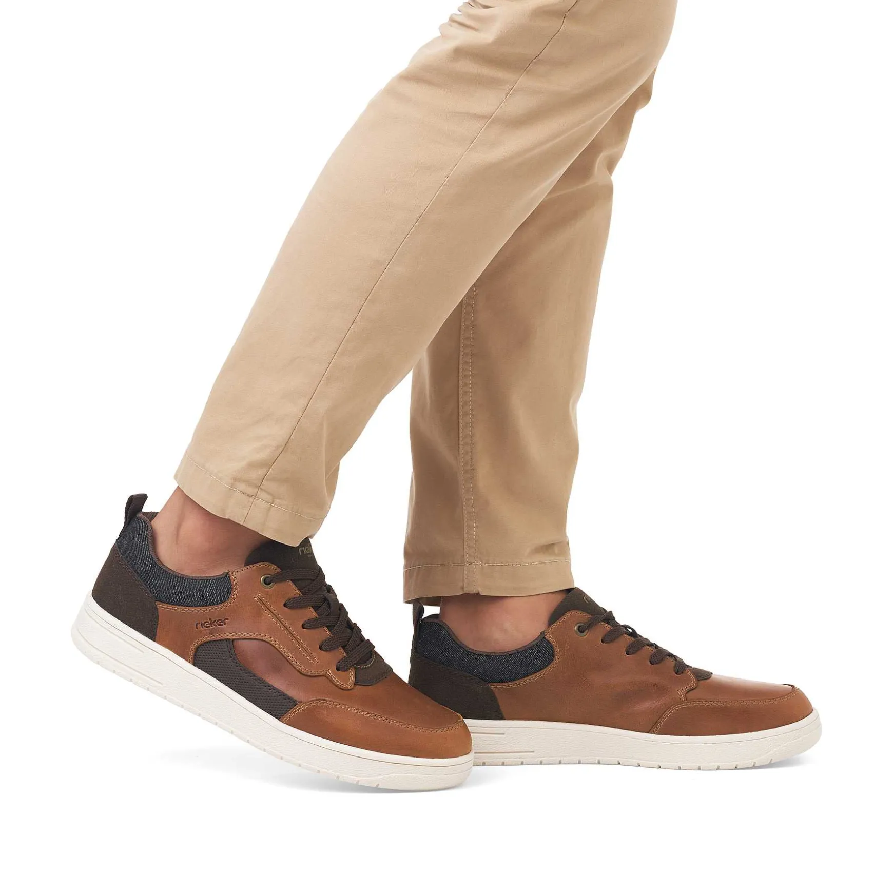 Rieker Men'S Low Sneaker Coffee Brown