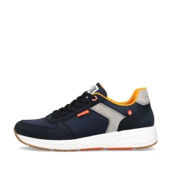 Rieker Men'S Low Sneaker Navy-Blue Steel-Grey